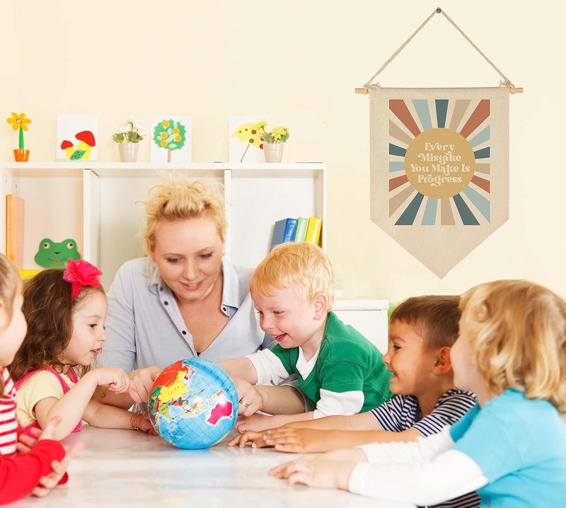 Sioial Encourage Banner Wall Decor Gifts for Nursery Classroom Playroom Bedroom Front Door-Growth Mindset Affirmation Educational Flag-Calm Down Corner Wall Sign-Reminder Gift-Every Mistake You Make - Image 2